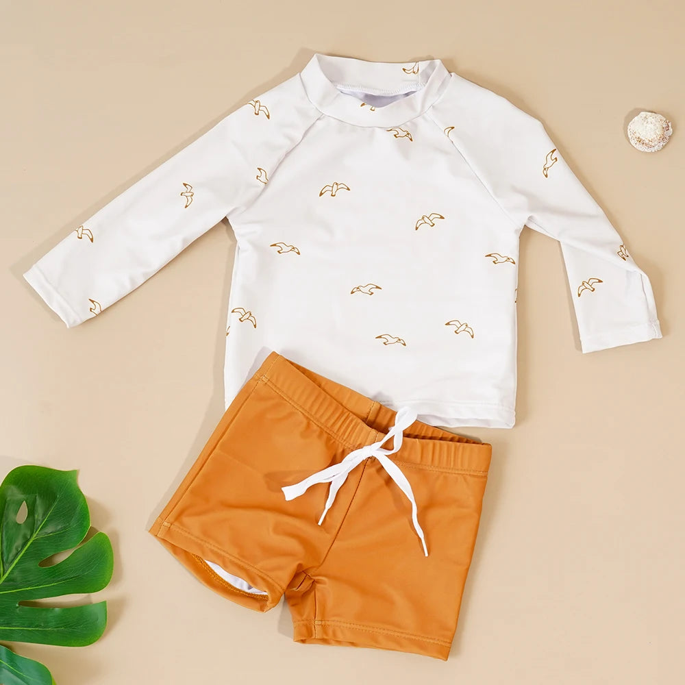 Traje de baño infantil de 2 piezas: ¡listo para causar sensación con estilo!