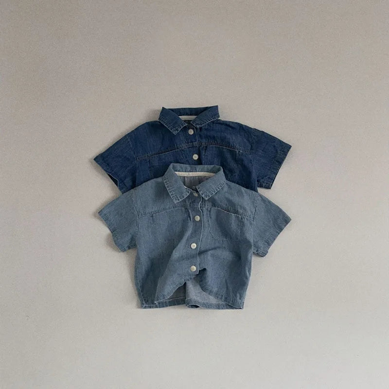 2-piece denim set: the perfect denim for their first stylish steps (boy and girl)