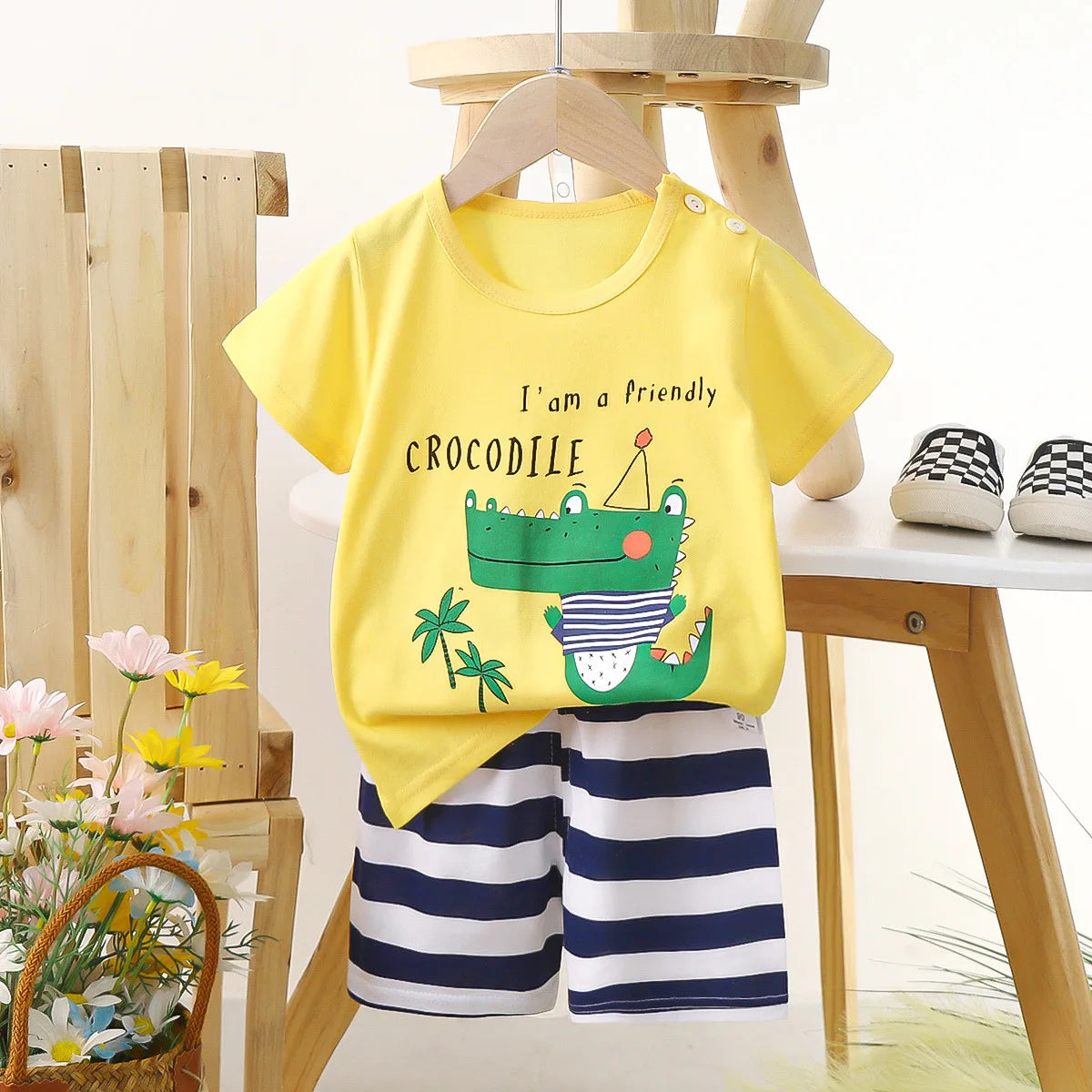 Conjunto de 2 piezas para niño: ¡cuando los animales vienen con estilo!