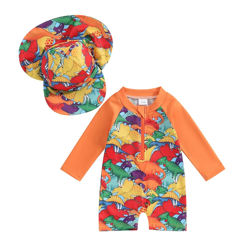 Children's anti-UV swimsuit + hat: for adventures in the sun!