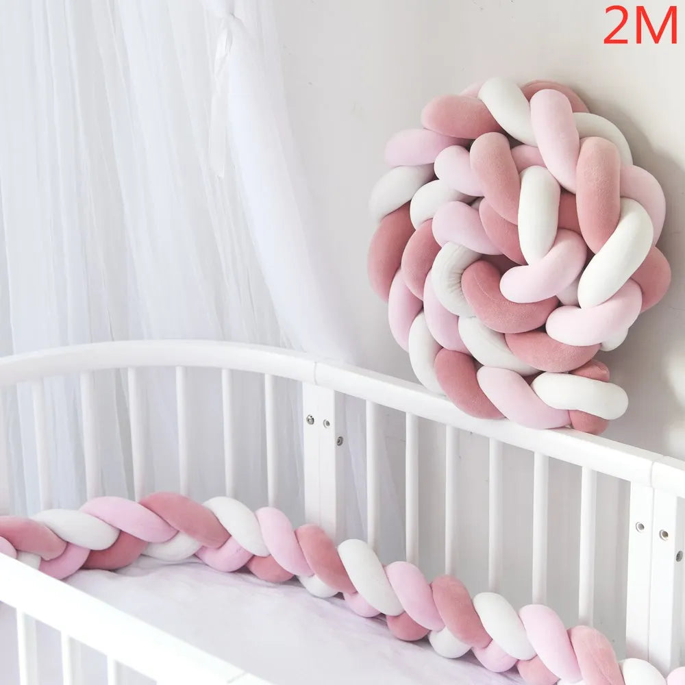 Tour de lit tressé : ultra doux & sécurisant ! (1m à 4 m, plusieurs coloris disponibles)