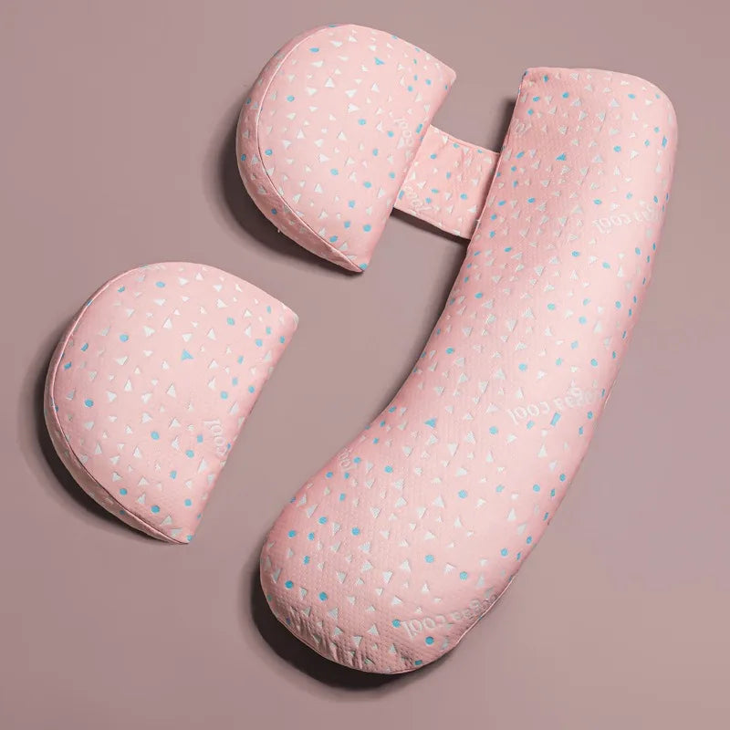 Almohada de embarazo Pangdube: forma de U multifuncional de 130 × 70 cm, soporte para espalda, abdomen, caderas y lactancia.