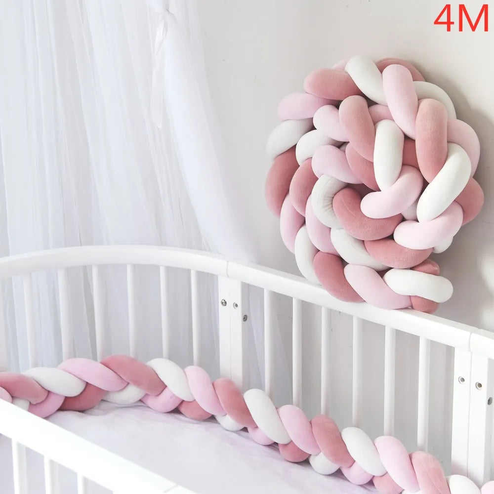 Tour de lit tressé : ultra doux & sécurisant ! (1m à 4 m, plusieurs coloris disponibles)