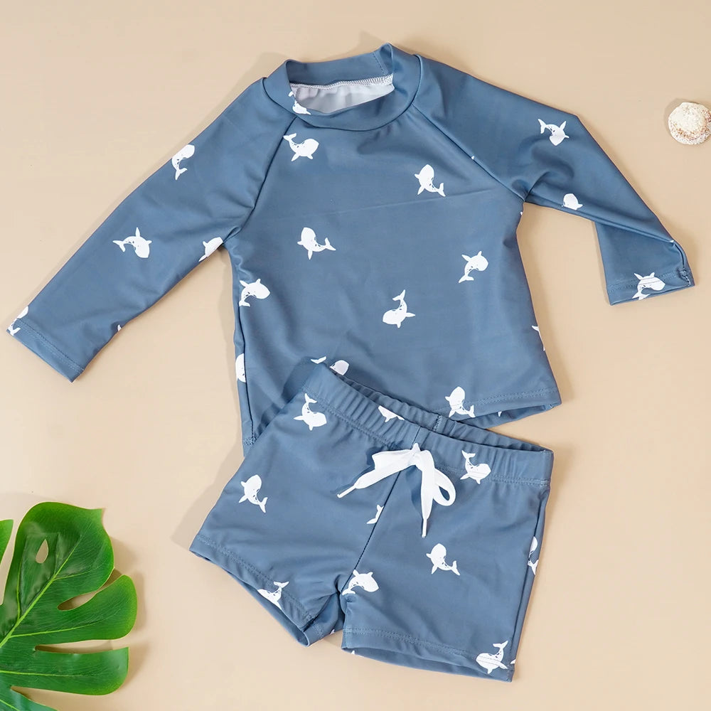Traje de baño infantil de 2 piezas: ¡listo para causar sensación con estilo!