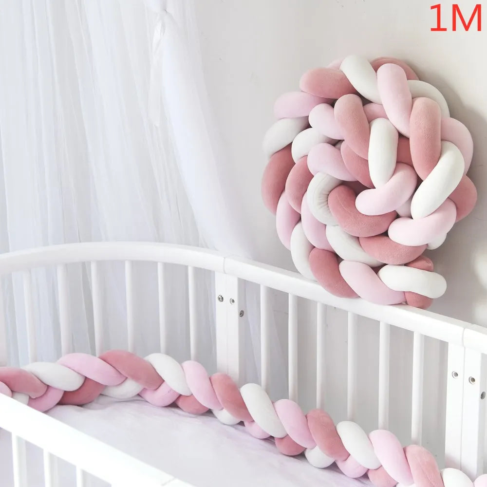 Tour de lit tressé : ultra doux & sécurisant ! (1m à 4 m, plusieurs coloris disponibles)