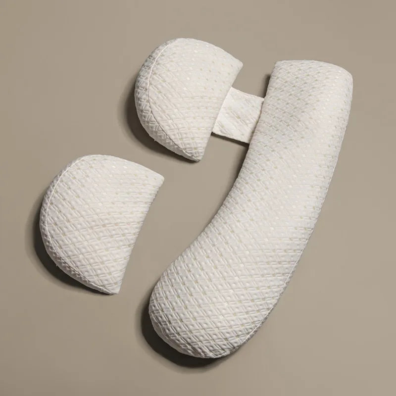 Almohada de embarazo Pangdube: forma de U multifuncional de 130 × 70 cm, soporte para espalda, abdomen, caderas y lactancia.