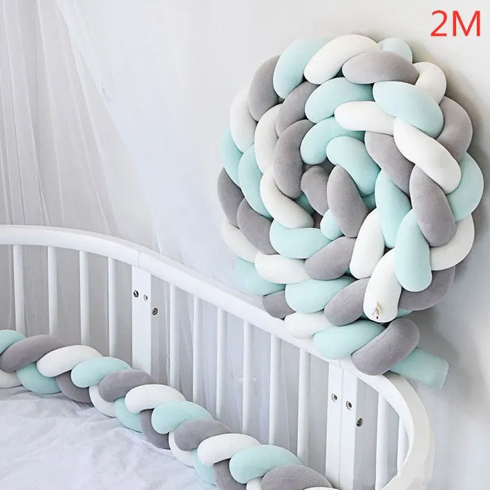 Tour de lit tressé : ultra doux & sécurisant ! (1m à 4 m, plusieurs coloris disponibles)