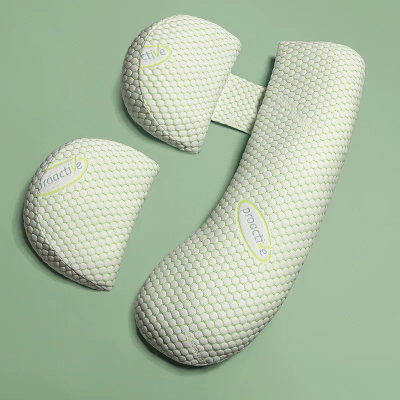 Almohada de embarazo Pangdube: forma de U multifuncional de 130 × 70 cm, soporte para espalda, abdomen, caderas y lactancia.