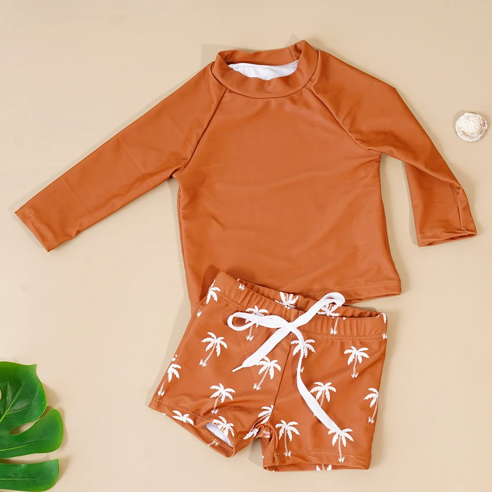 Traje de baño infantil de 2 piezas: ¡listo para causar sensación con estilo!