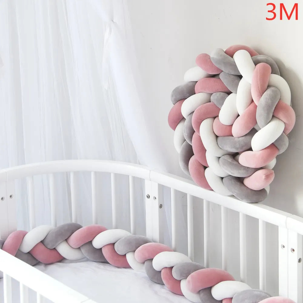 Tour de lit tressé : ultra doux & sécurisant ! (1m à 4 m, plusieurs coloris disponibles)