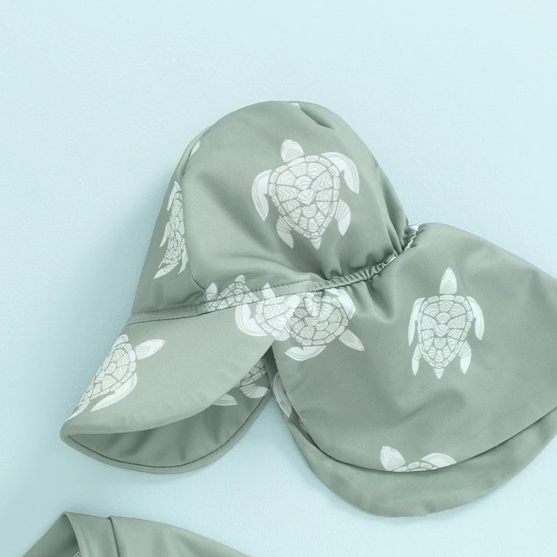 Children's anti-UV swimsuit + hat: for adventures in the sun!