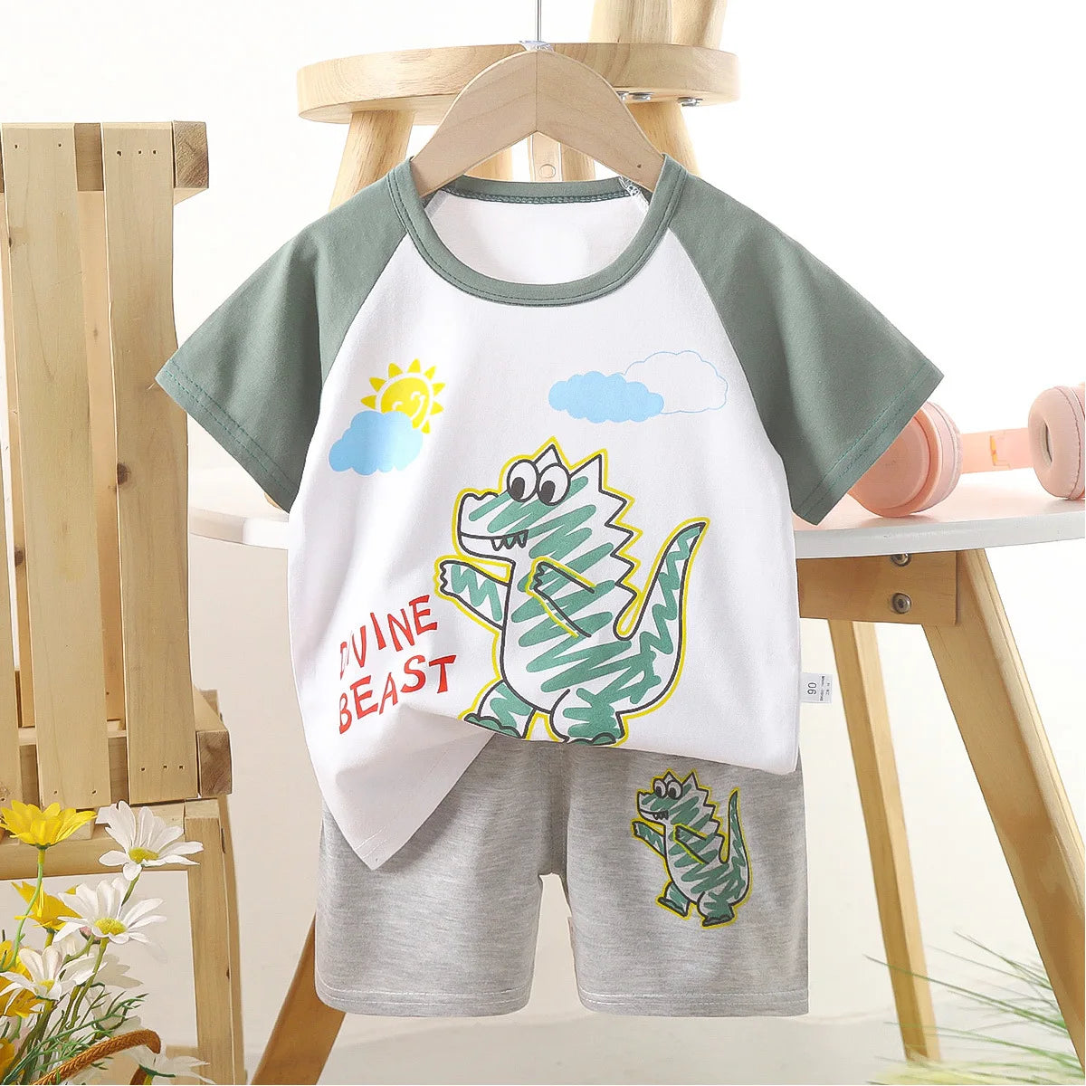 Conjunto de 2 piezas para niño: ¡cuando los animales vienen con estilo!