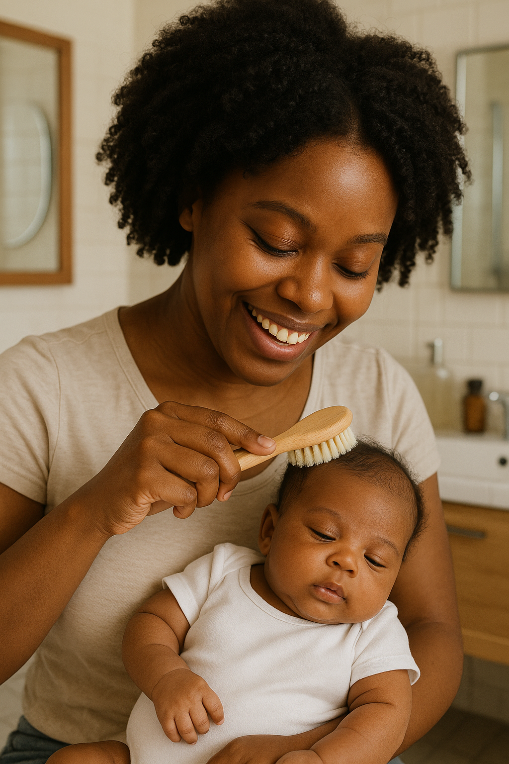 Natural wooden comb and hairbrush: take care of baby, naturally!