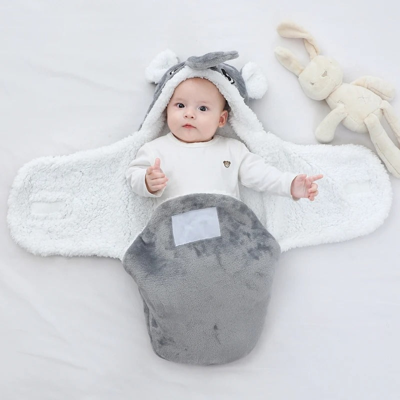 ❄️ Saco de dormir Cocoon Otoño-Invierno – 0-9 meses – Franela y polar – Cálido y suave