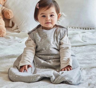 🌟 Saco de dormir para bebé Primavera – 0–24 meses – 2.500 TOG – 100% Algodón – Estampado de estrellas