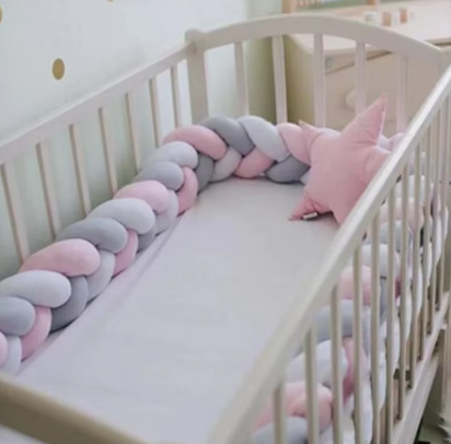 Tour de lit tressé : ultra doux & sécurisant ! (1m à 4 m, plusieurs coloris disponibles)