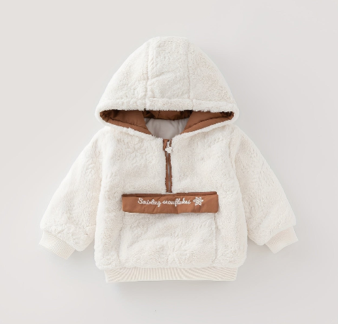 Veste polaire à capuche élégant | Douillet et stylé (garçon & fille)
