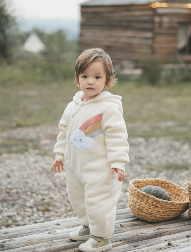 Combi-pilote "ROMPER" à capuche : | Cocooning et confort maximale (garçon & fille)
