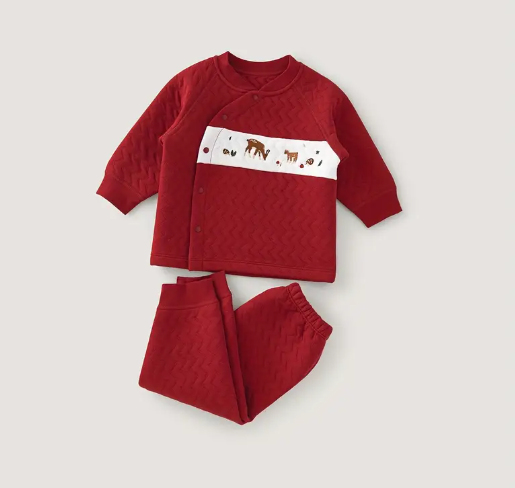 Ensemble 2 pièces rouge "ELGURCOOC"  | festif et chaud