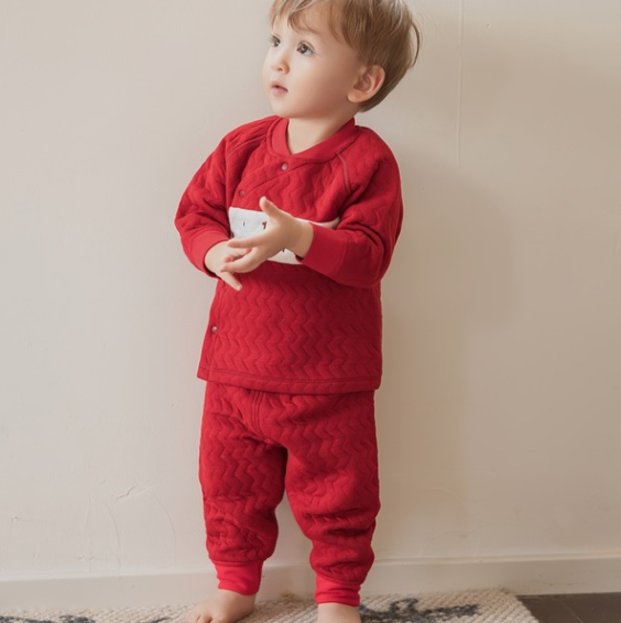 Ensemble 2 pièces rouge "ELGURCOOC"  | festif et chaud