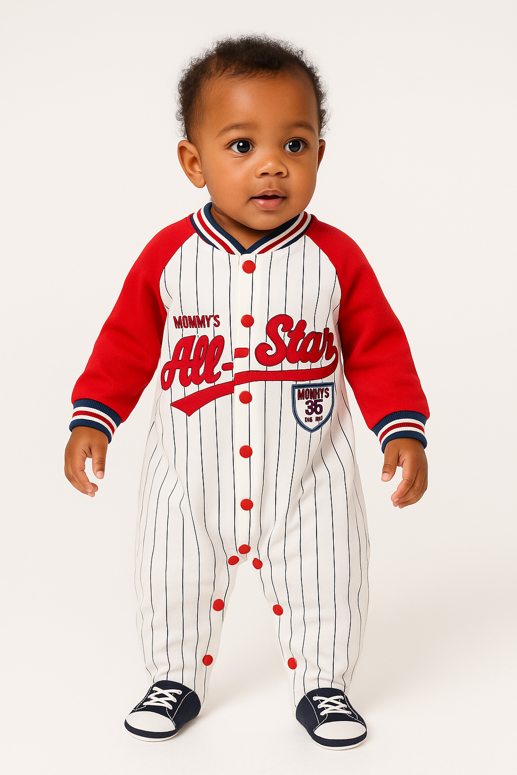 Barboteuse bébé "All-Star Baby" | Look sportif inspiré du football américain | ComfyChamp (garçon)