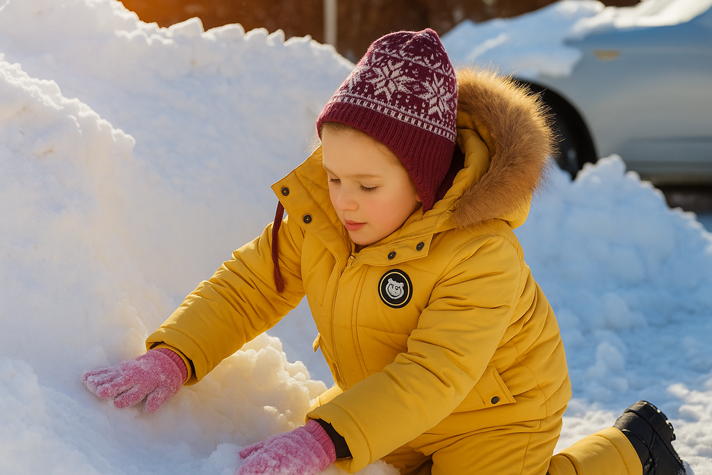 Ensemble 2 pièces combinaison & doudoune bébé | HiverProtect