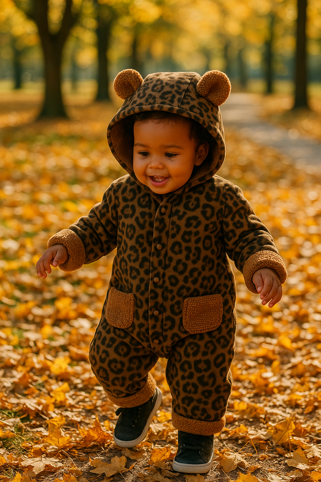 Combi-pilote "LEOPARD" en coton bio | Confort Premium et stylé