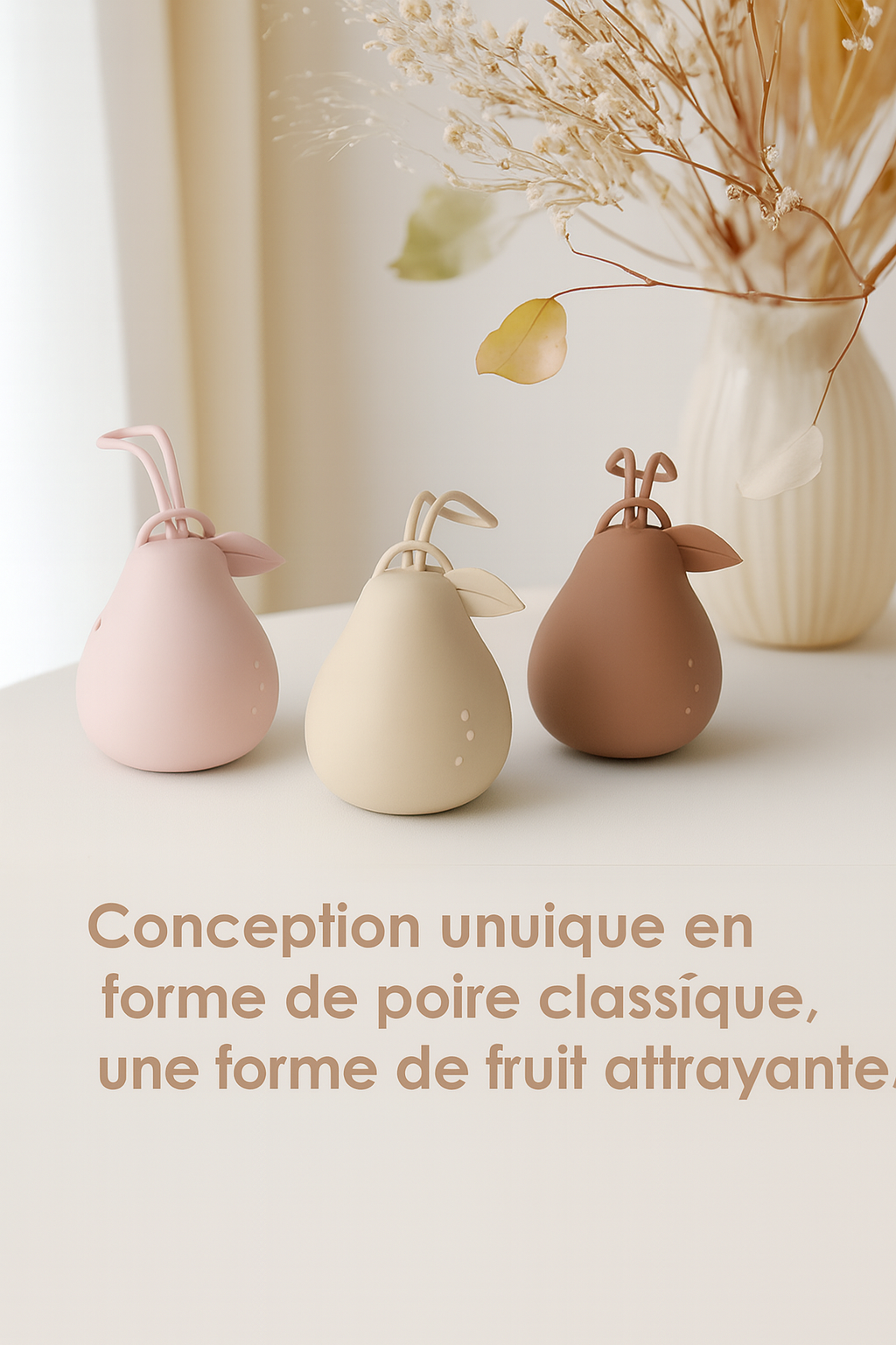 Étui Tétine en Silicone en Forme de Poire – Rangement accessoires bébé