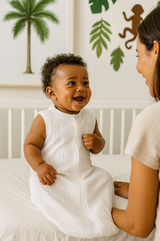 🍼 Saco de dormir de muselina: perfecto para las noches de verano del bebé (0-18 meses)