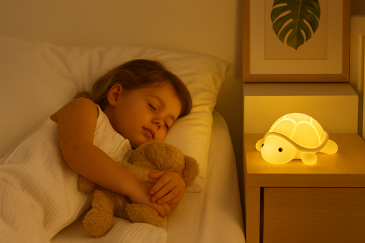 🐢 Luz nocturna LED de tortuga sensible al tacto: luz suave para las noches del bebé.