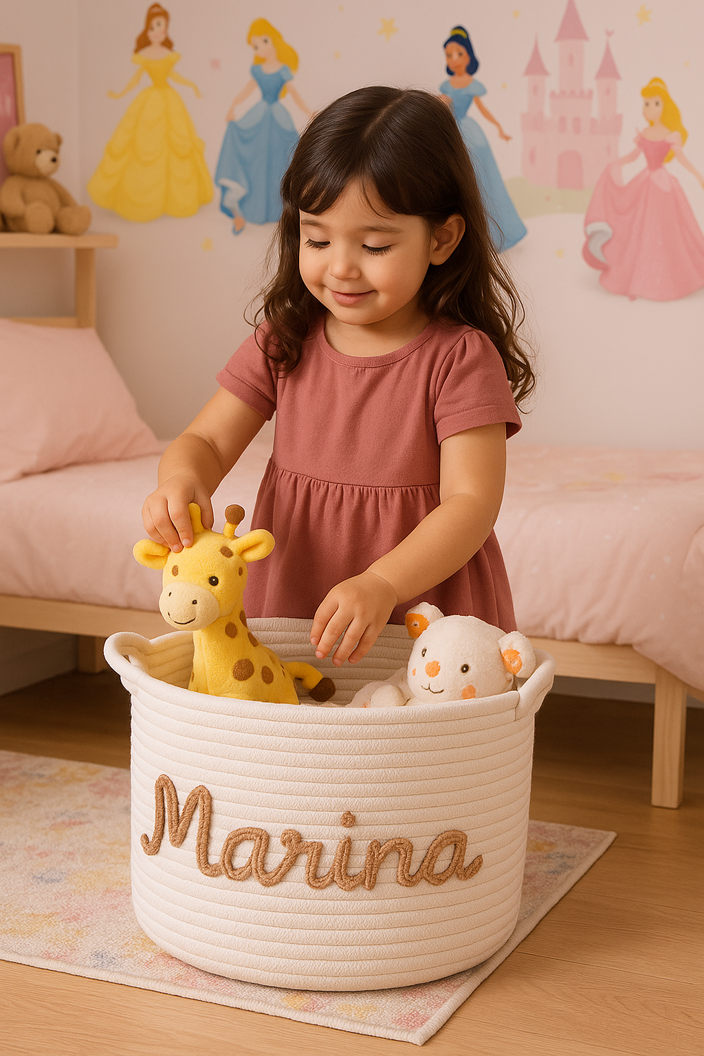 🧺 Cesta de almacenamiento para habitación de bebé personalizable
