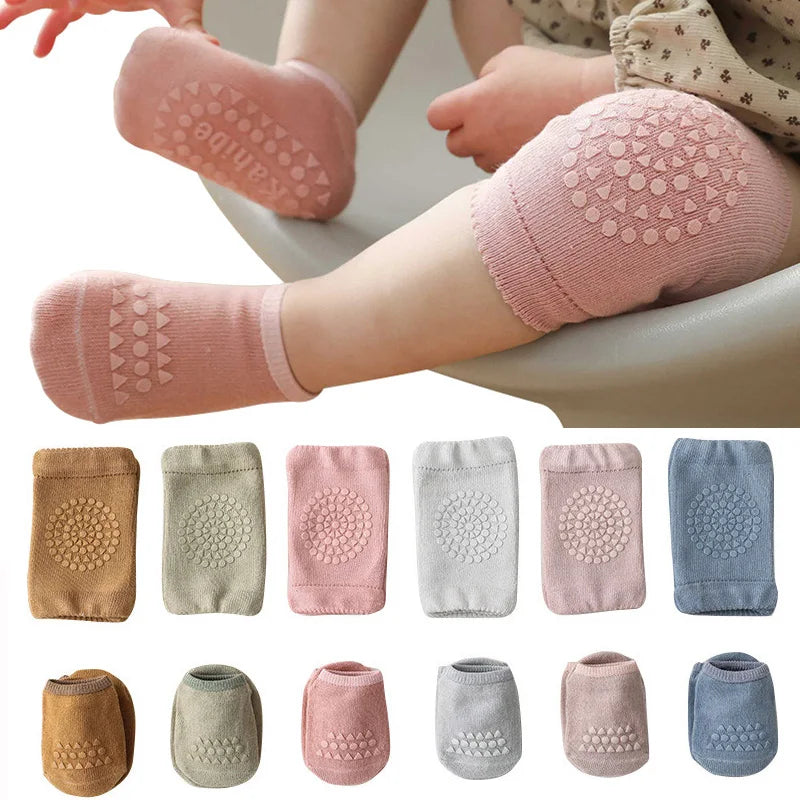 Ensemble chaussettes et genouillères : protection pour une meilleure découverte du monde