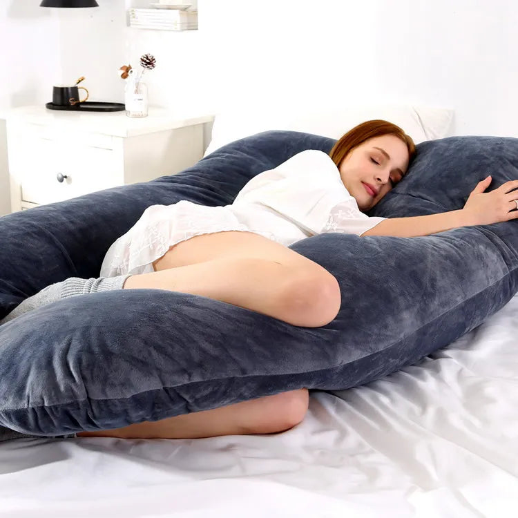 🌙 Oreiller de maternité 120×70 cm – confortable, soutien grossesse & allaitement, coussin doux