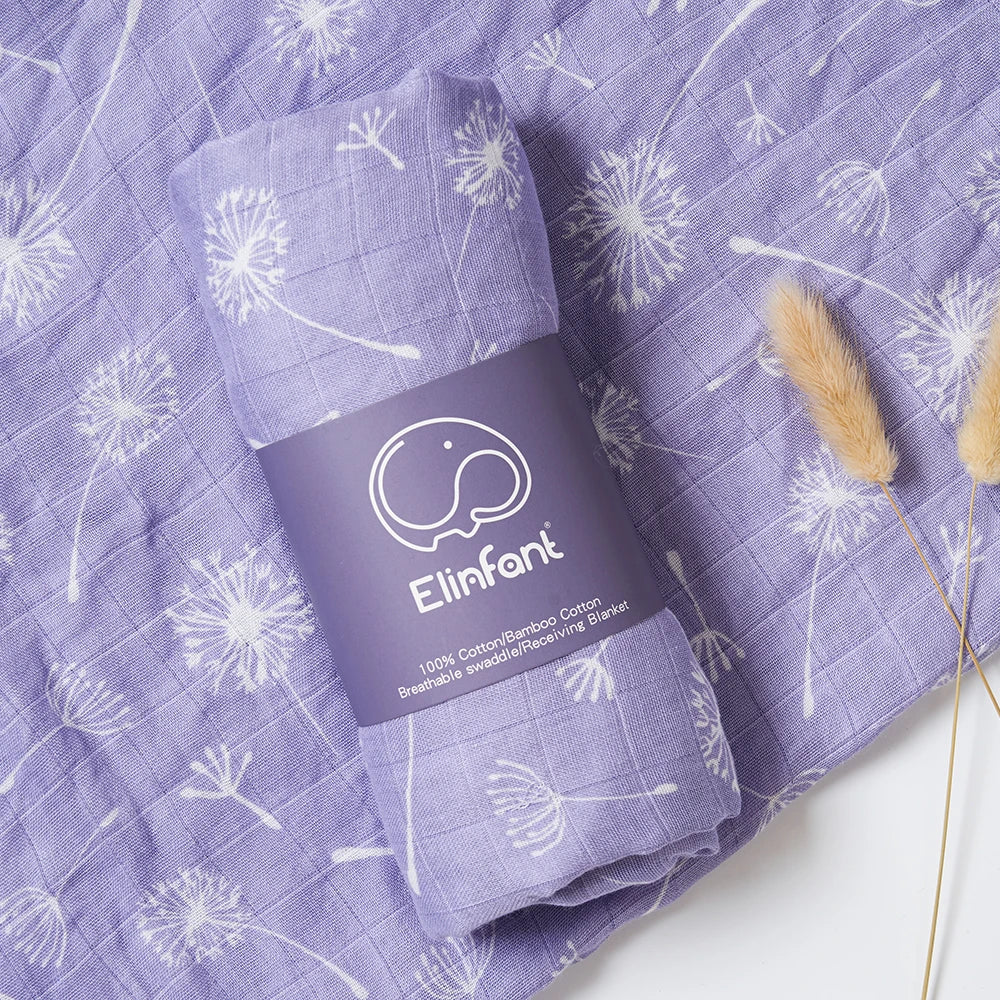 Couverture de réception bébé 120x110cm – Mousseline de coton ultra douce – Multi-usages (bain, lit, poussette)