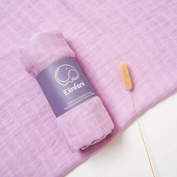 Couverture de réception bébé 120x110cm – Mousseline de coton ultra douce – Multi-usages (bain, lit, poussette)