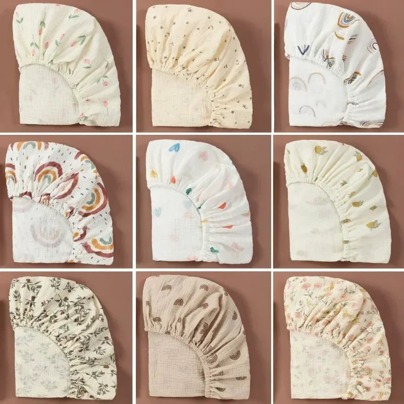 Drap-housse en mousseline de coton :  un seul drap, toutes les formes – Drap-housse bébé 100% adaptable !