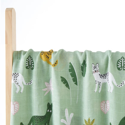 Manta de bebé 120x110cm – Muselina de algodón ultra suave – Multiusos (baño, cama, cochecito)