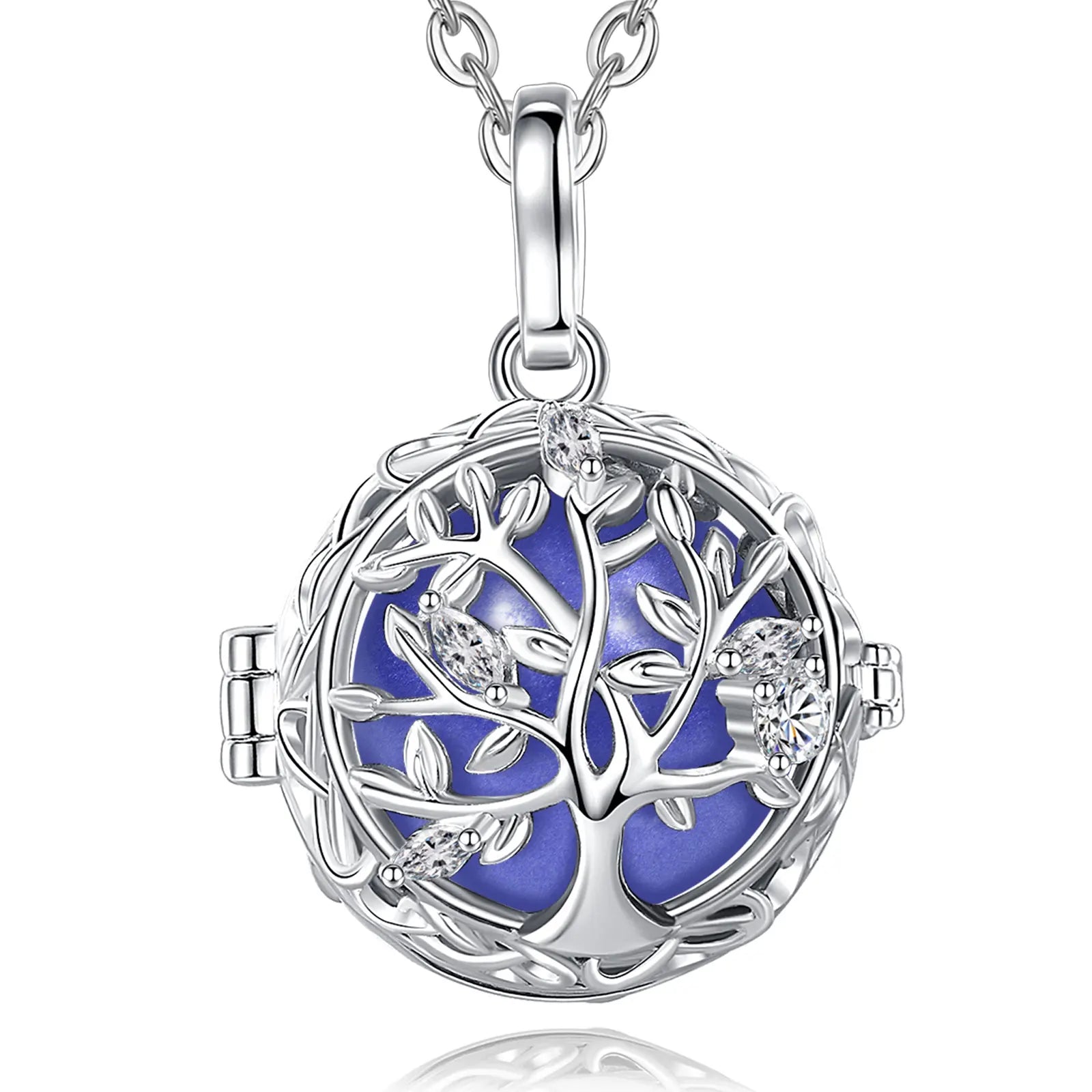 🧘‍♀️ Collier bola de grossesse Eudora – pendentif « arbre de vie », boule musicale 18 mm, bijou DIY