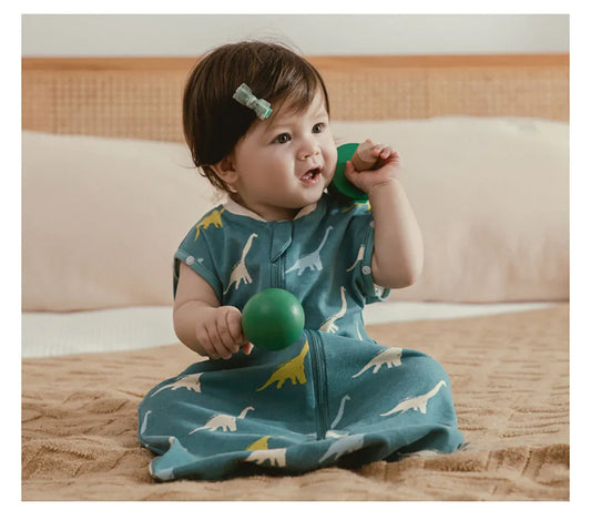 🌙 Saco de dormir de verano para bebé – 100% algodón suave – Sin mangas – 0 a 12 meses
