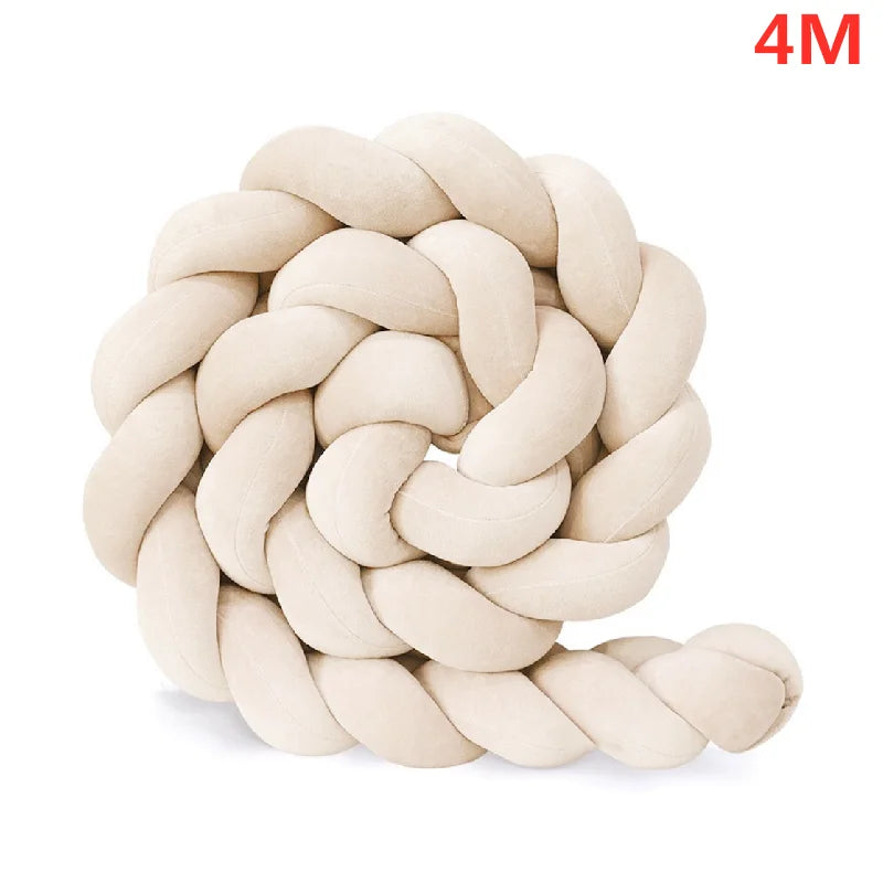 Tour de lit tressé : ultra doux & sécurisant ! (1m à 4 m, plusieurs coloris disponibles)