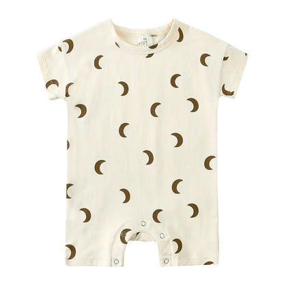 Pelele para bebé niño y niña de 0 a 2 años - Estampado de rayas, luna y perro | FamilyLK