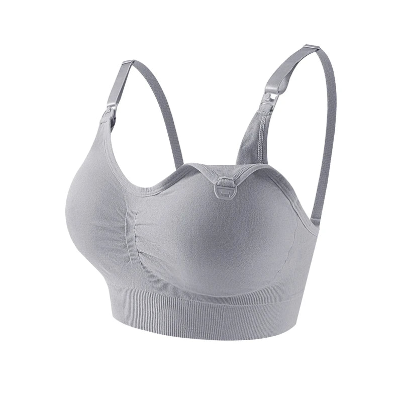 🤱 Maternity bra without underwire – breathable, nursing clips, anti-sagging support