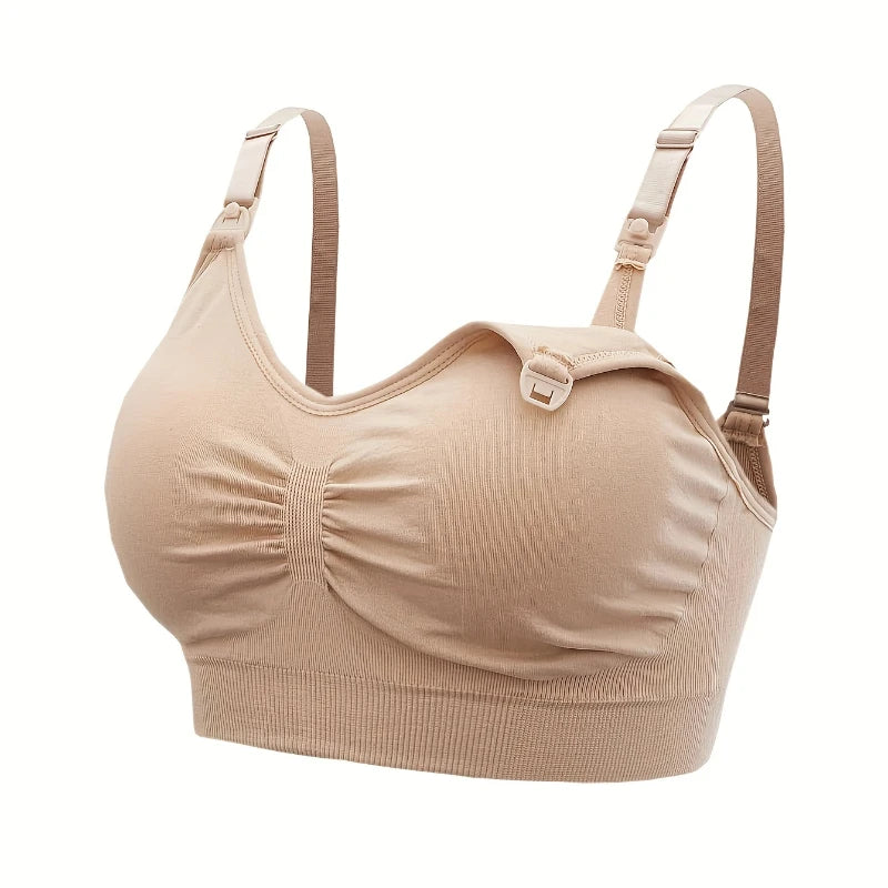 🤱 Maternity bra without underwire – breathable, nursing clips, anti-sagging support