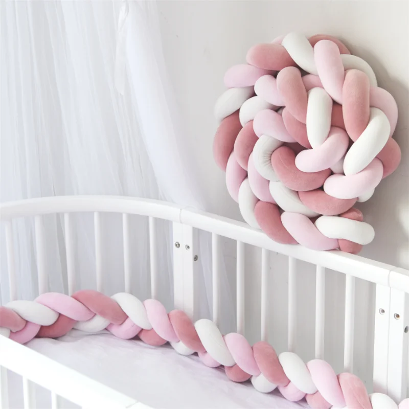 Tour de lit tressé : ultra doux & sécurisant ! (1m à 4 m, plusieurs coloris disponibles)
