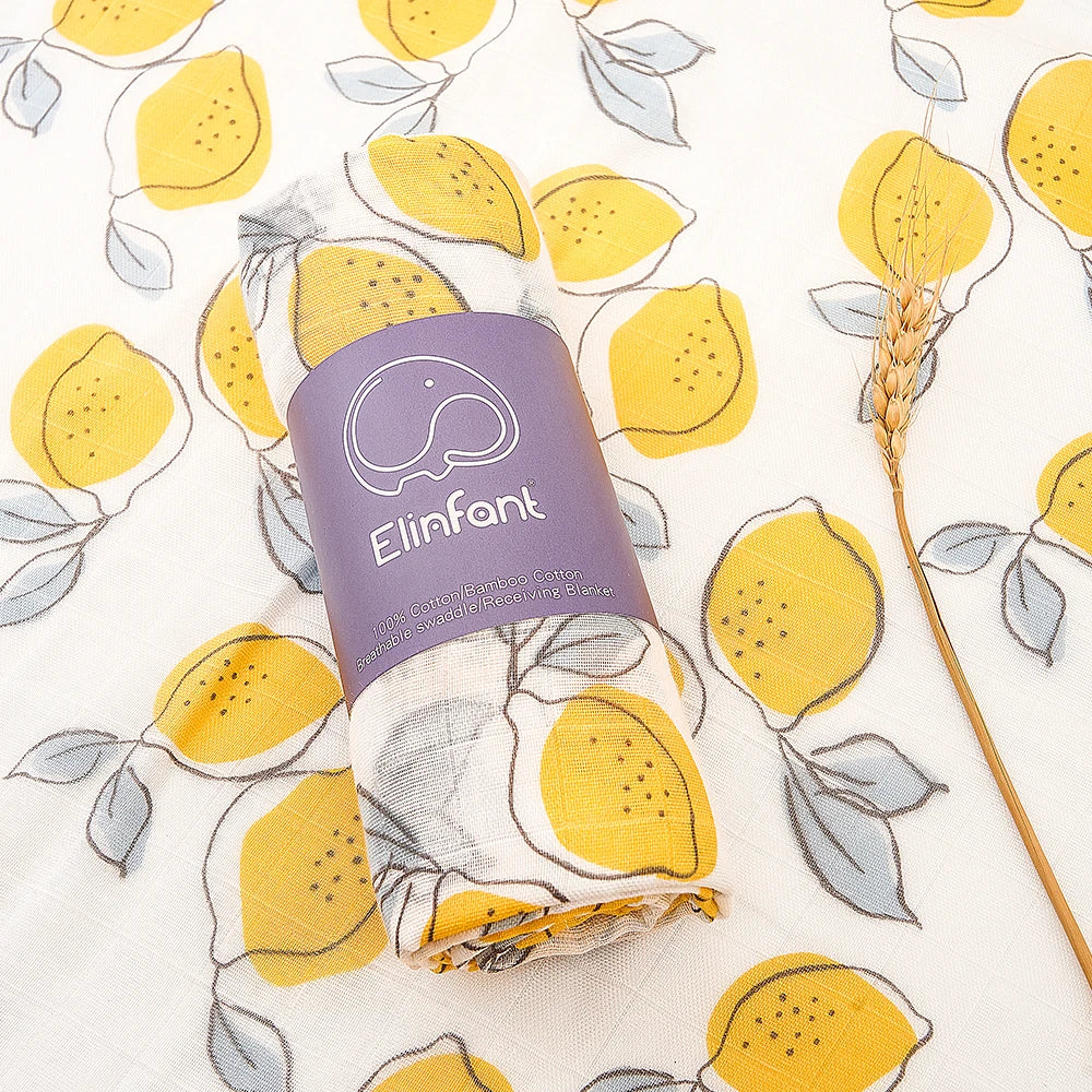 Couverture de réception bébé 120x110cm – Mousseline de coton ultra douce – Multi-usages (bain, lit, poussette)