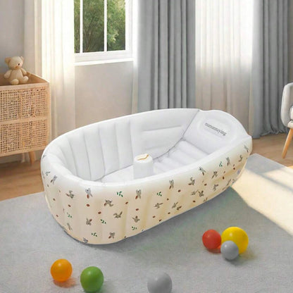 🛁🐻 Baignoire Gonflable Bébé "Bisounours" – Confort & sécurité pour le bain ✨