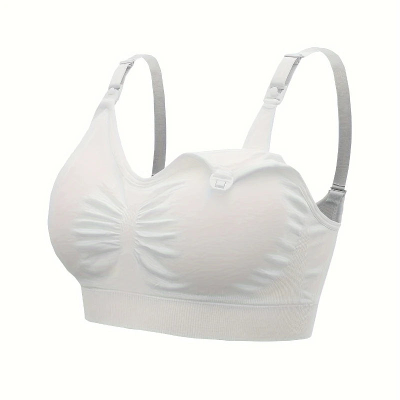 🤱 Soutien-gorge maternité sans armatures – respirant, clips d’allaitement, maintien anti-relâchement