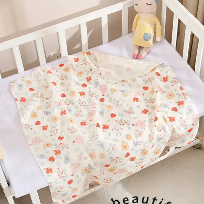 Manta de bebé 80x80 cm – Muselina de algodón suave – Multiusos (baño, cama, cochecito)