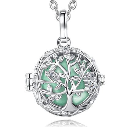 🧘‍♀️ Collier bola de grossesse Eudora – pendentif « arbre de vie », boule musicale 18 mm, bijou DIY