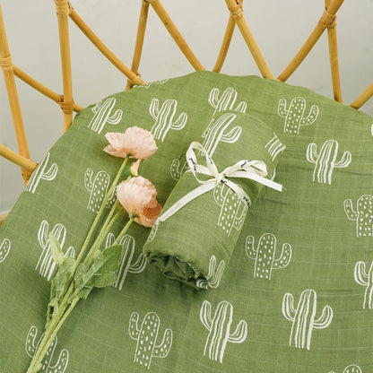 Manta de bebé 120x110cm – Muselina de algodón ultra suave – Multiusos (baño, cama, cochecito)